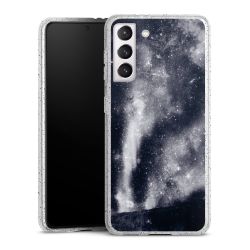 Silikon Glitter Case transparent-silber
