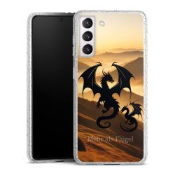 Silikon Glitter Case transparent-silber