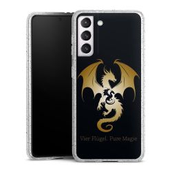 Silikon Glitter Case transparent-silber