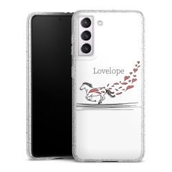 Silikon Glitter Case transparent-silber