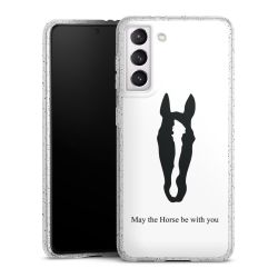 Silikon Glitter Case transparent-silber