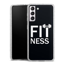 Silikon Glitter Case transparent-silber