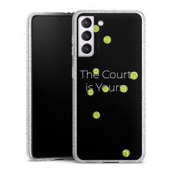 Silikon Glitter Case transparent-silber