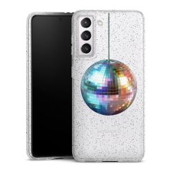 Silikon Glitter Case transparent-silber