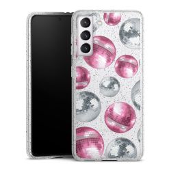 Silikon Glitter Case transparent-silber