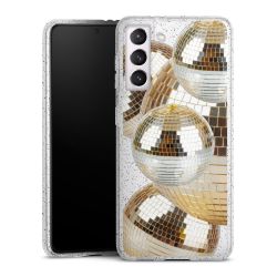 Silikon Glitter Case transparent-silber