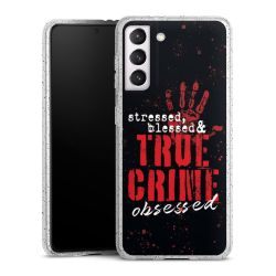 Silikon Glitter Case transparent-silber