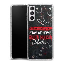 Silikon Glitter Case transparent-silber