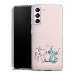 Silikon Glitter Case transparent-silber