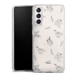 Silikon Glitter Case transparent-silber