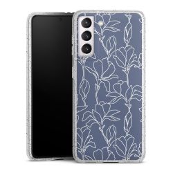 Silikon Glitter Case transparent-silber