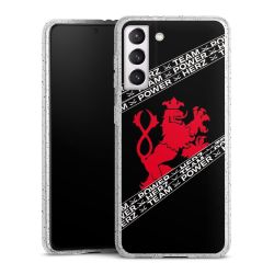 Silikon Glitter Case transparent-silber