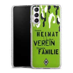 Silikon Glitter Case transparent-silber