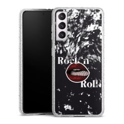 Silikon Glitter Case transparent-silber