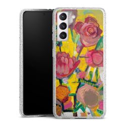 Silikon Glitter Case transparent-silber