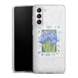 Silikon Glitter Case transparent-silber
