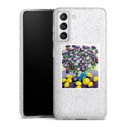 Silikon Glitter Case transparent-silber
