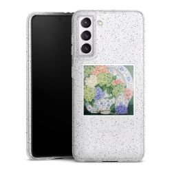 Silikon Glitter Case transparent-silber