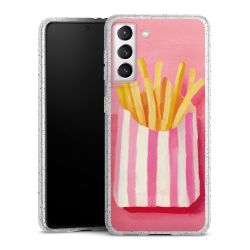 Silikon Glitter Case transparent-silber