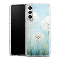 Silikon Glitter Case transparent-silber