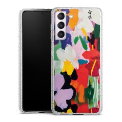 Silikon Glitter Case transparent-silber