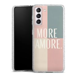 Silikon Glitter Case transparent-silber