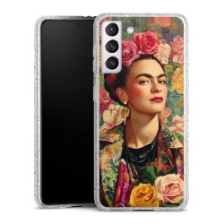 Silikon Glitter Case transparent-silber