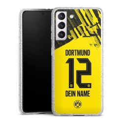 Silikon Glitter Case transparent-silber