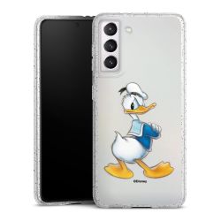 Silikon Glitter Case transparent-silber