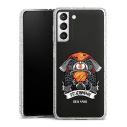 Silikon Glitter Case transparent-silber