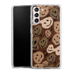 Silikon Glitter Case transparent-silber