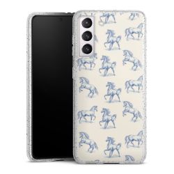 Silikon Glitter Case transparent-silber