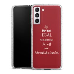 Silikon Glitter Case transparent-silber