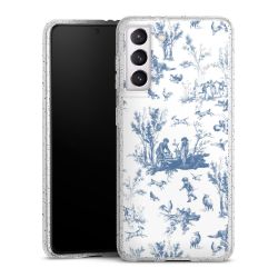 Silikon Glitter Case transparent-silber