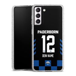 Silikon Glitter Case transparent-silber