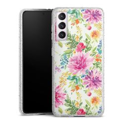 Silikon Glitter Case transparent-silber