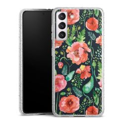 Silikon Glitter Case transparent-silber