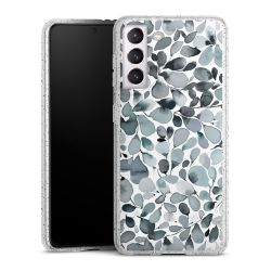 Silikon Glitter Case transparent-silber