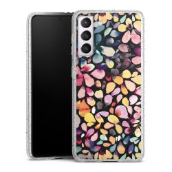 Silikon Glitter Case transparent-silber