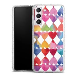 Silikon Glitter Case transparent-silber