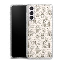 Silikon Glitter Case transparent-silber