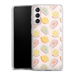 Silikon Glitter Case transparent-silber