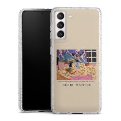 Silikon Glitter Case transparent-silber