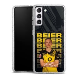 Silikon Glitter Case transparent-silber