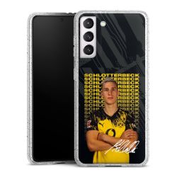 Silikon Glitter Case transparent-silber