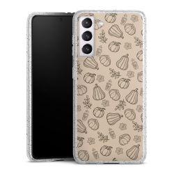 Silikon Glitter Case transparent-silber