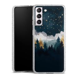 Silikon Glitter Case transparent-silber