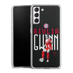 Silikon Glitter Case transparent-silber