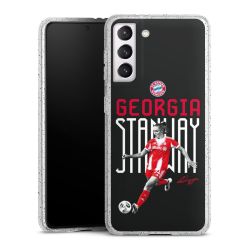 Silikon Glitter Case transparent-silber