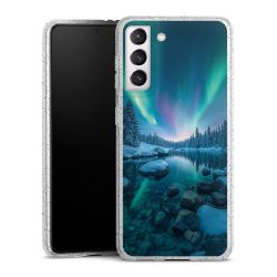 Silikon Glitter Case transparent-silber